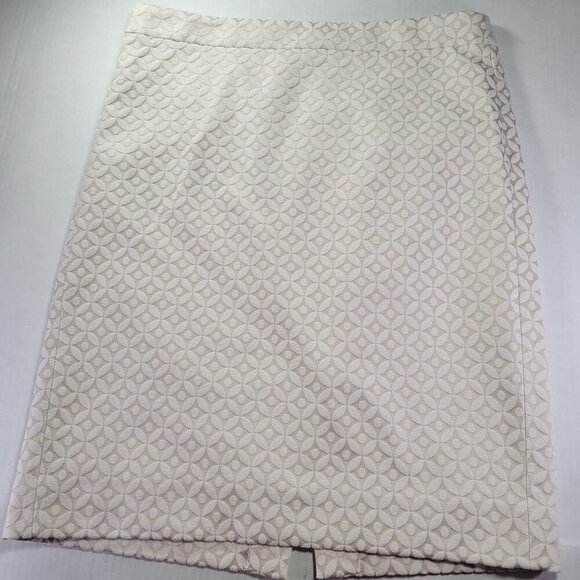 J.Crew Women Beige Professional Cotton Blend Textured Pencil Skirt Size 6 - Picture 1 of 8
